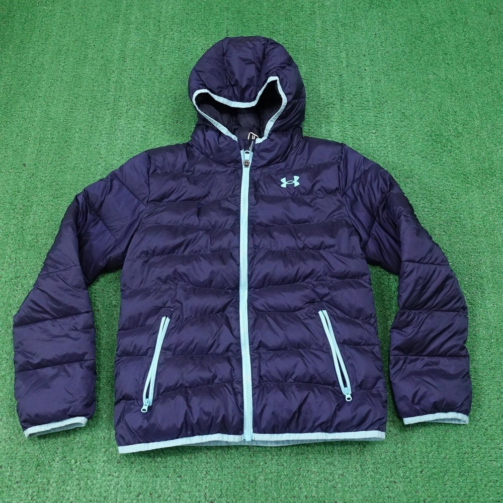 Under Armour Puffer Jacket L Hooded Full Zip Insulated‎ Winter